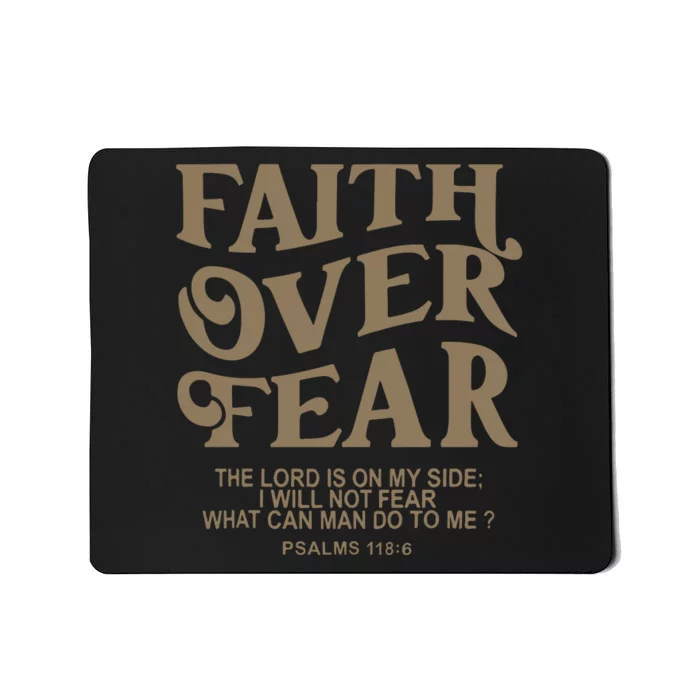 Faith Over Fear Christian Jesus Mousepad