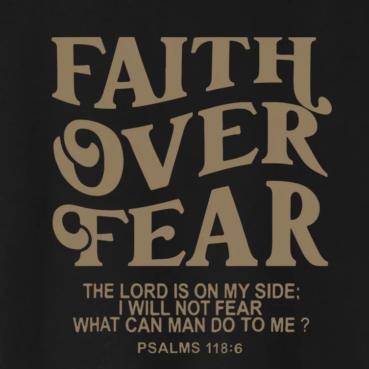 Faith Over Fear Christian Jesus Women's Crop Top Tee