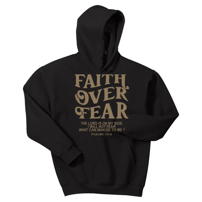 Faith Over Fear Christian Jesus Kids Hoodie