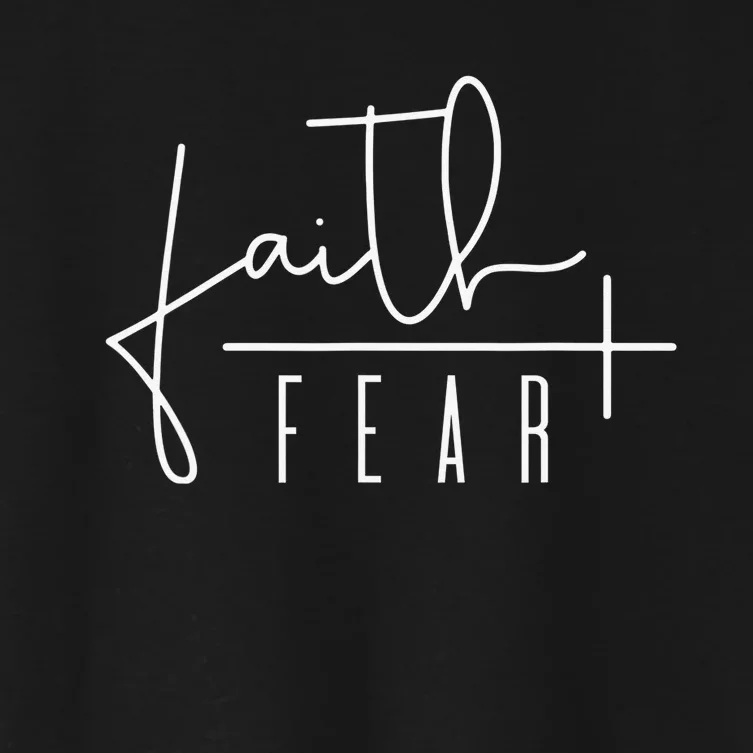 Faith Over Fear Jesus Religious Faith Christian Women's Crop Top Tee