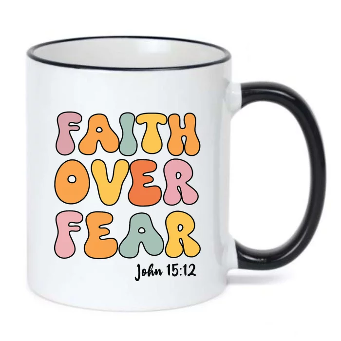 Faith Over Fear Christian Jesus Cute Teen Girl Black Color Changing Mug