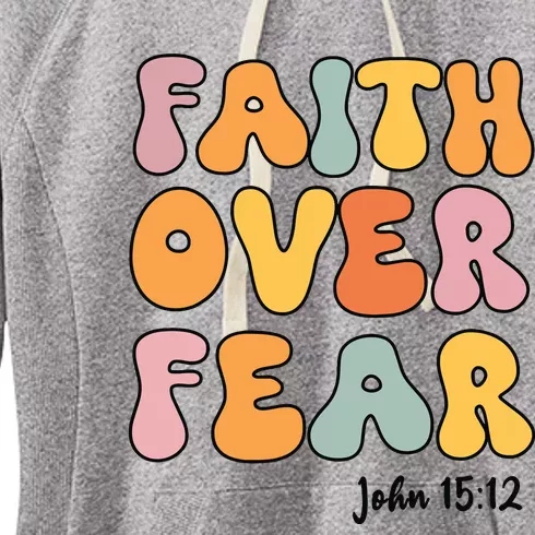 Faith Over Fear Christian Jesus Cute Teen Girl Women's Fleece Hoodie