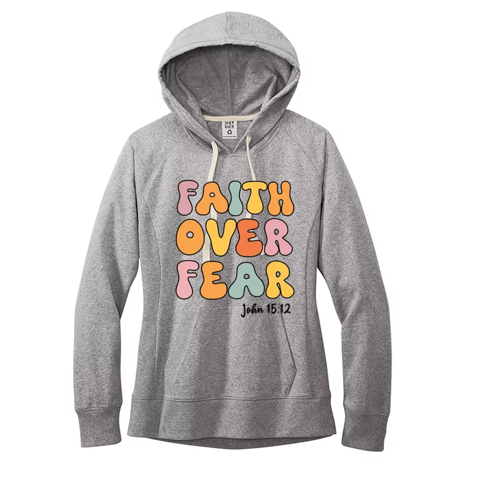 Faith Over Fear Christian Jesus Cute Teen Girl Women's Fleece Hoodie