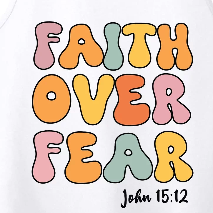 Faith Over Fear Christian Jesus Cute Teen Girl Performance Tank