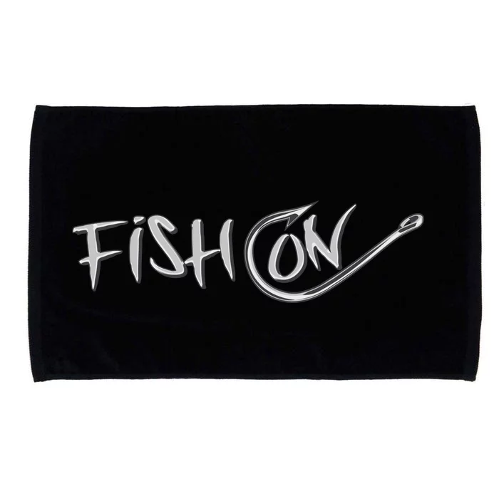 Fish On Fish Hook Microfiber Hand Towel