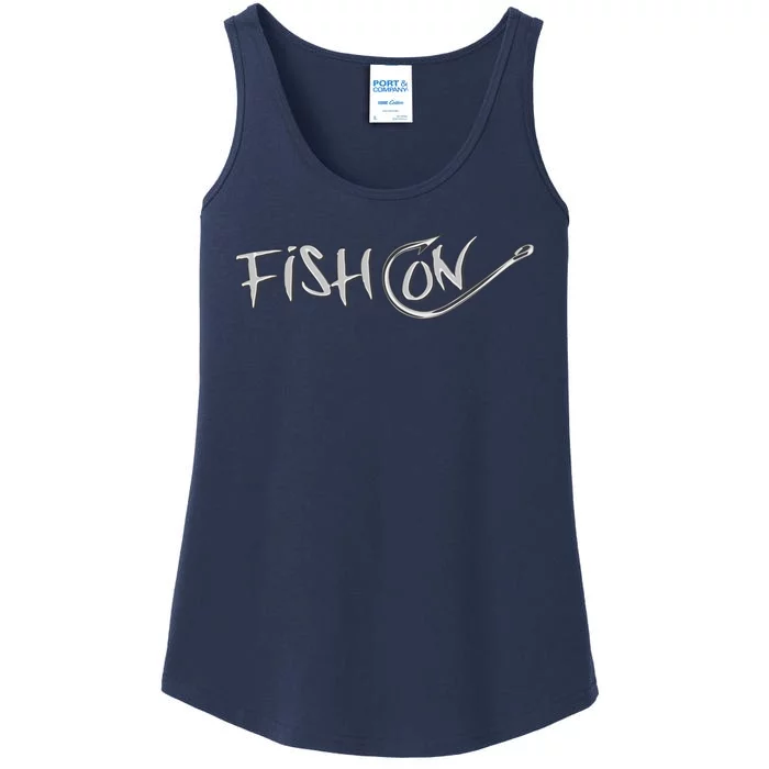 Fish On Fish Hook Ladies Essential Tank