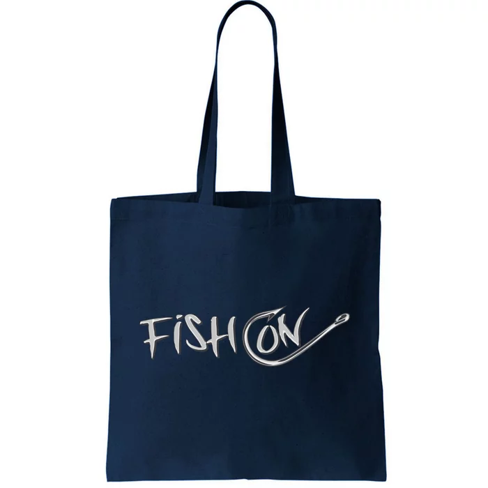 Fish On Fish Hook Tote Bag