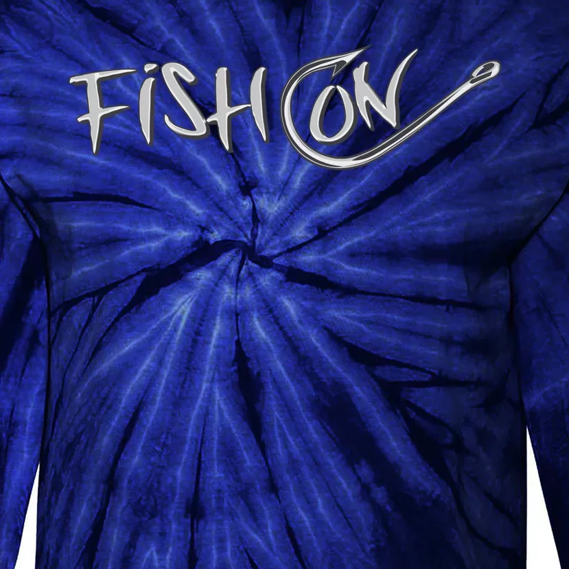 Fish On Fish Hook Tie-Dye Long Sleeve Shirt