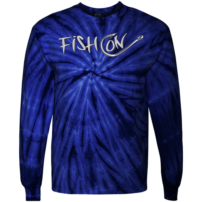 Fish On Fish Hook Tie-Dye Long Sleeve Shirt