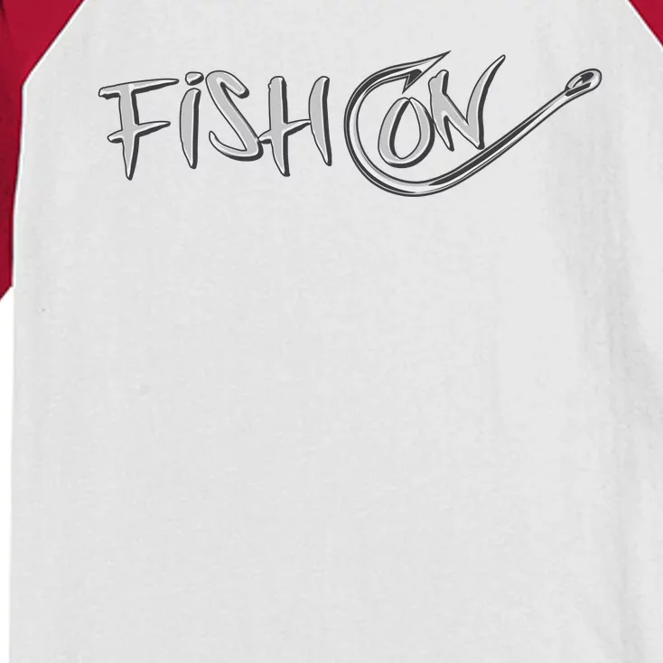 Fish On Fish Hook Kids Colorblock Raglan Jersey