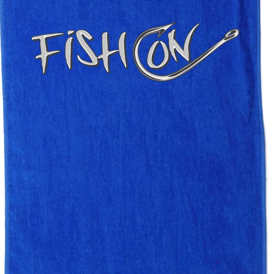 Fish On Fish Hook Platinum Collection Golf Towel