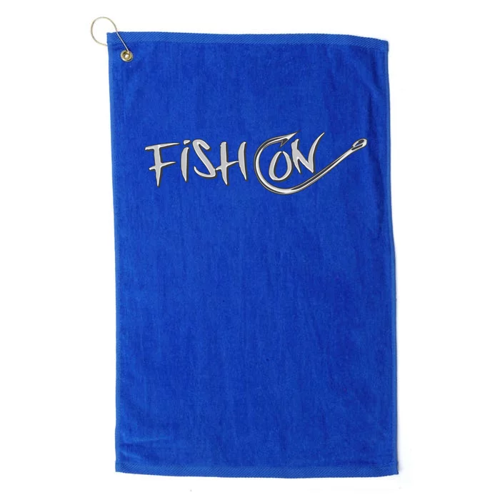 Fish On Fish Hook Platinum Collection Golf Towel