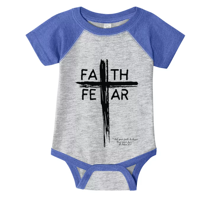 Faith Over Fear Infant Baby Jersey Bodysuit