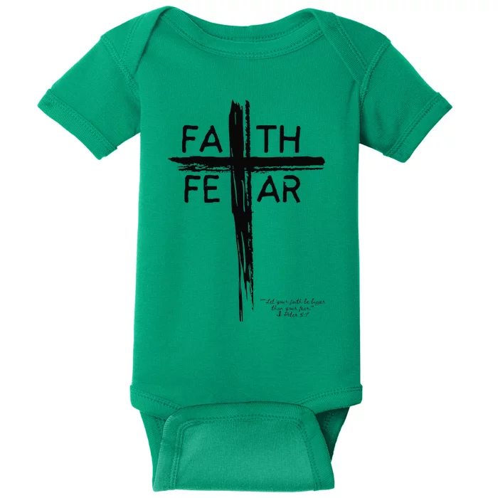 Faith Over Fear Baby Bodysuit