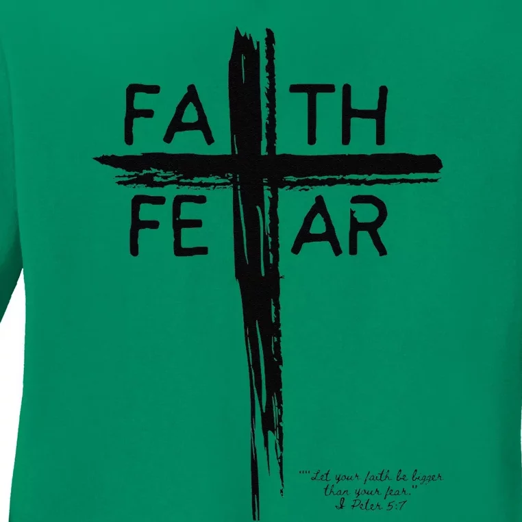 Faith Over Fear Ladies Long Sleeve Shirt