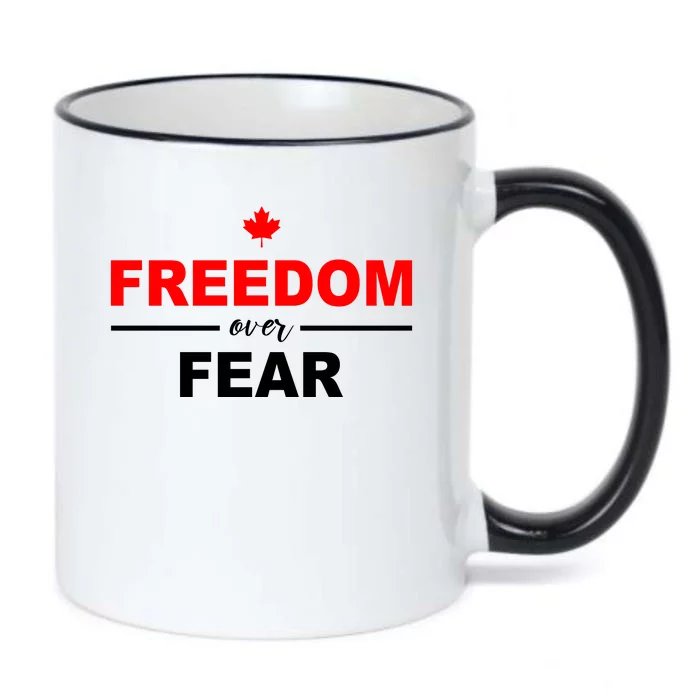 Freedom Over Fear Canada Black Color Changing Mug