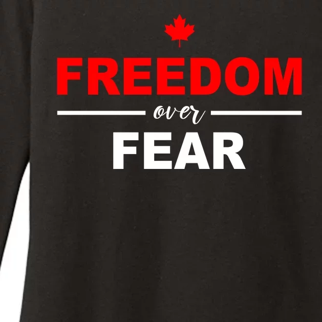 Freedom Over Fear Canada Womens CVC Long Sleeve Shirt