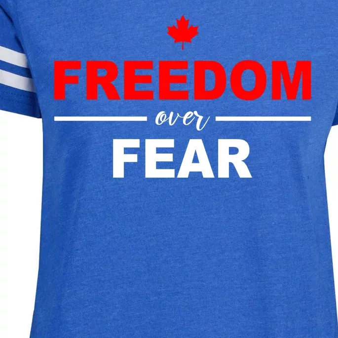 Freedom Over Fear Canada Enza Ladies Jersey Football T-Shirt