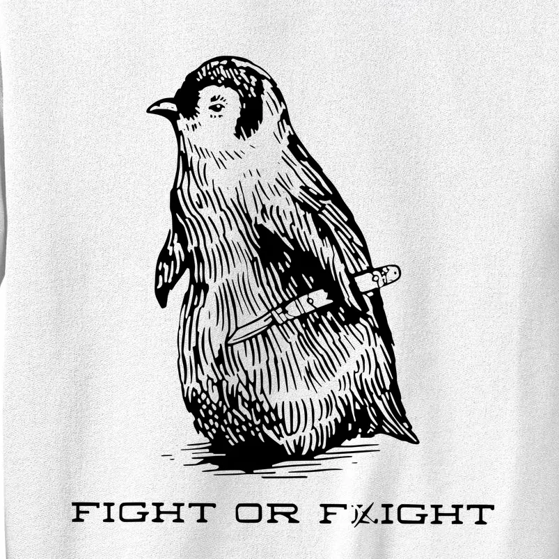 Fight Or Flight Funny Penguin Pun Fight Sweatshirt