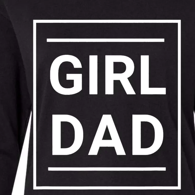 Father Of Girl Proud New Girl Dad Classic Womens Cotton Relaxed Long Sleeve T-Shirt