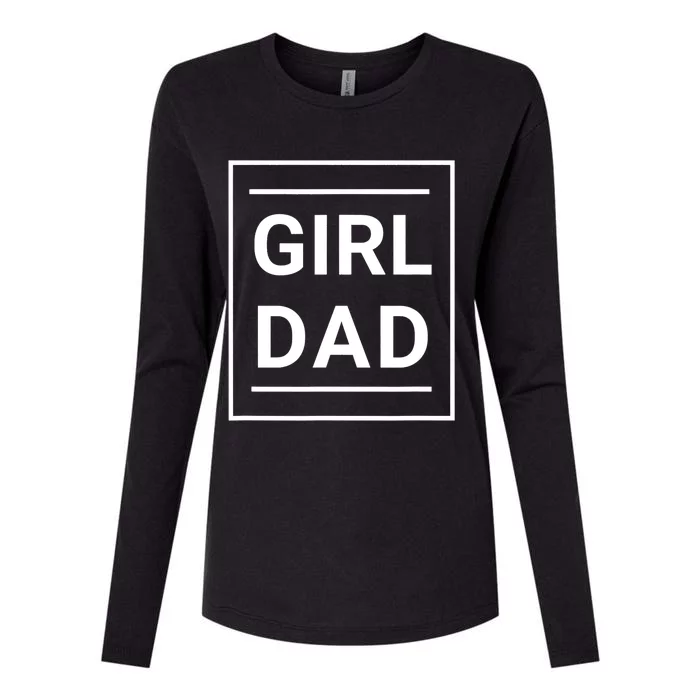 Father Of Girl Proud New Girl Dad Classic Womens Cotton Relaxed Long Sleeve T-Shirt