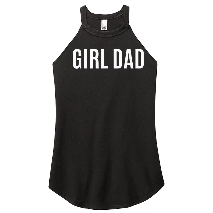 Father of girl - Proud New Girl Dad - Fathers Day Gift Women’s Perfect Tri Rocker Tank