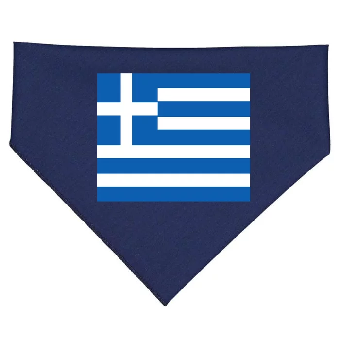 Flag of Greece USA-Made Doggie Bandana