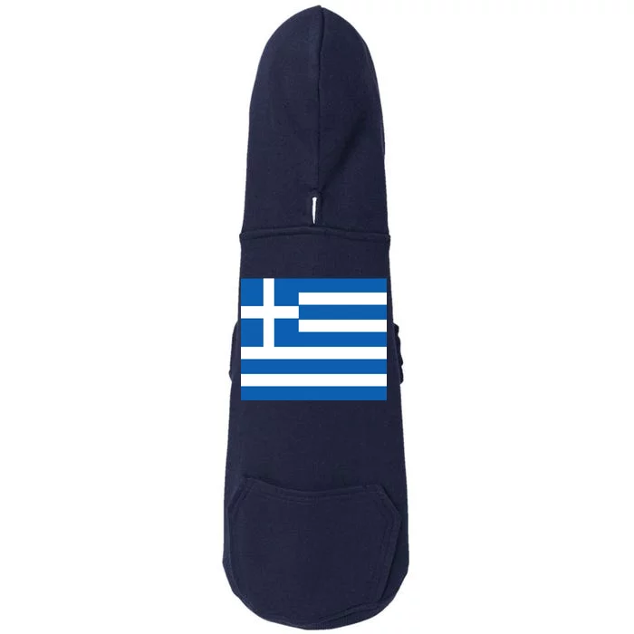 Flag of Greece Doggie 3-End Fleece Hoodie