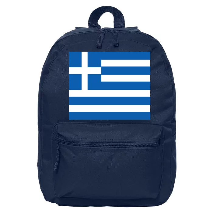 Flag of Greece 16 in Basic Backpack