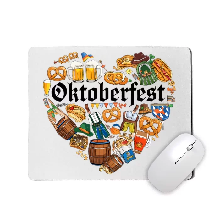 Funny Oktoberfest German Bavarian Women Beer Fest Mousepad