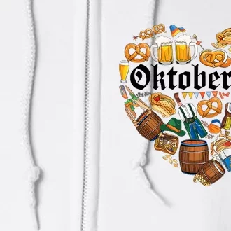 Funny Oktoberfest German Bavarian Women Beer Fest Full Zip Hoodie