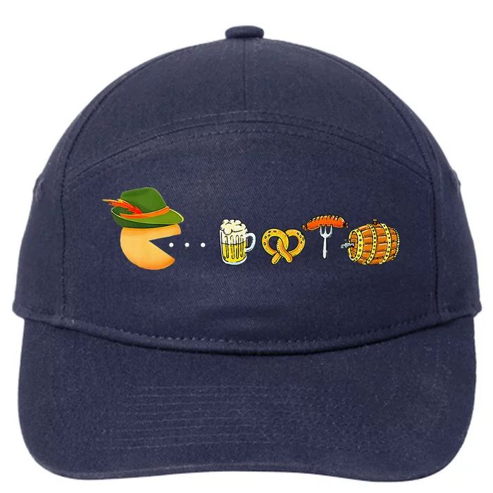 Funny Oktoberfest Gamer Beer Festival 7-Panel Snapback Hat