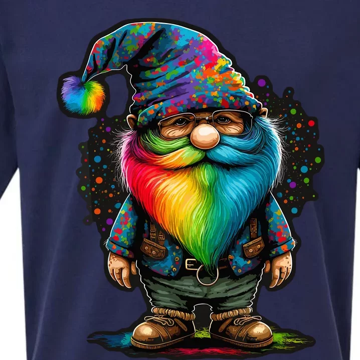 Far Out Groovy Hippie Gnome Cute Garden Gnome Sueded Cloud Jersey T-Shirt