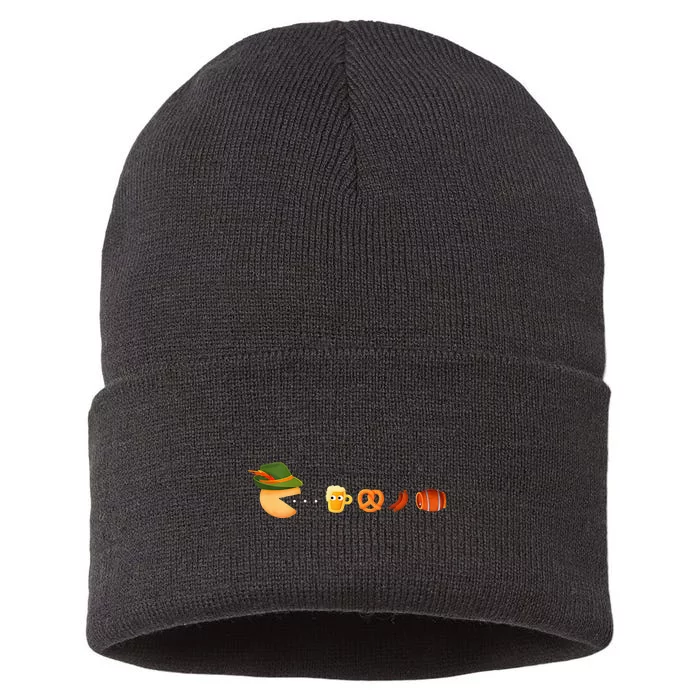 Funny Oktoberfest Gamer Beer Festival Sustainable Knit Beanie