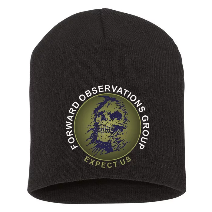 Forward Observations Group. Expect Us Skull Short Acrylic Beanie