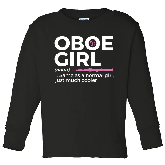 Funny Oboe Girl Definition Funny Oboe Toddler Long Sleeve Shirt