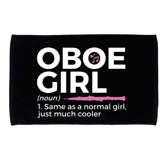 Funny Oboe Girl Definition Funny Oboe Microfiber Hand Towel