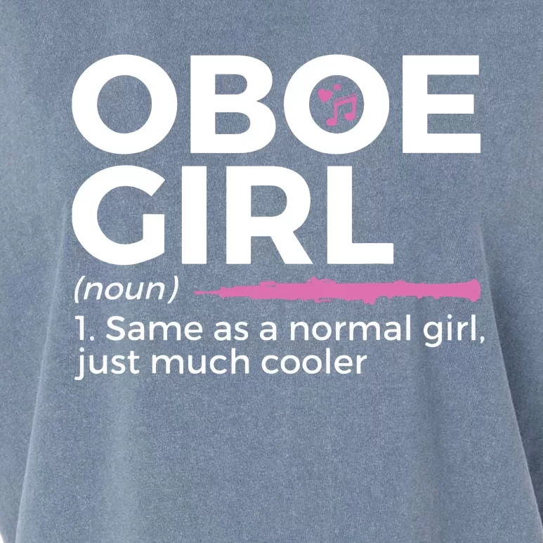 Funny Oboe Girl Definition Funny Oboe Garment-Dyed Women's Muscle Tee