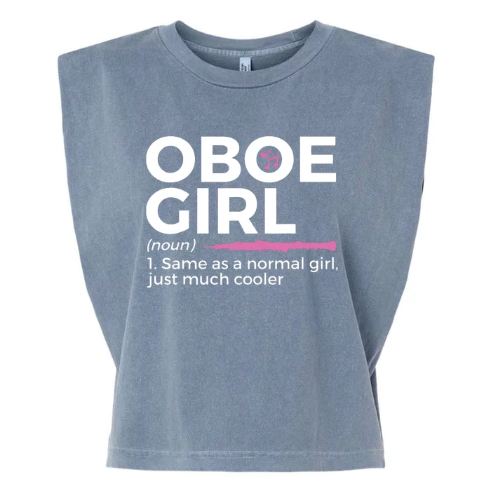 Funny Oboe Girl Definition Funny Oboe Garment-Dyed Women's Muscle Tee