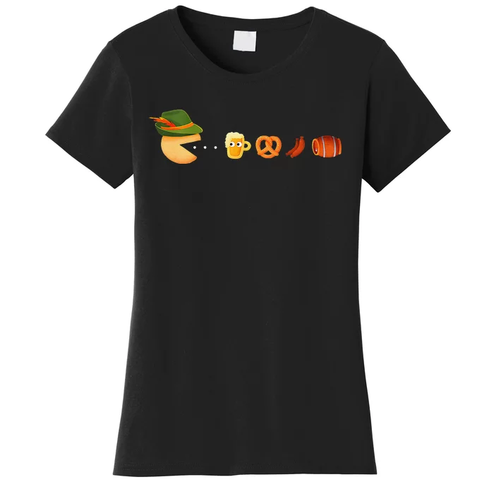 Funny Oktoberfest Gamer Beer Festival Gift Women's T-Shirt