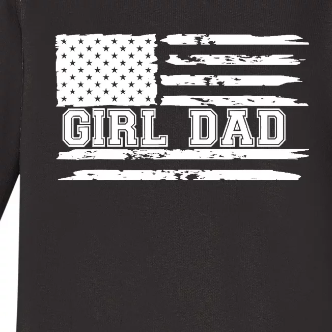 Father of Girl - Proud New Girl Dad - Fathers Day Gift Baby Long Sleeve Bodysuit