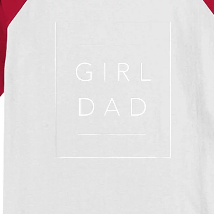 Father Of Girls Tee, Proud New Girl Dad Kids Colorblock Raglan Jersey