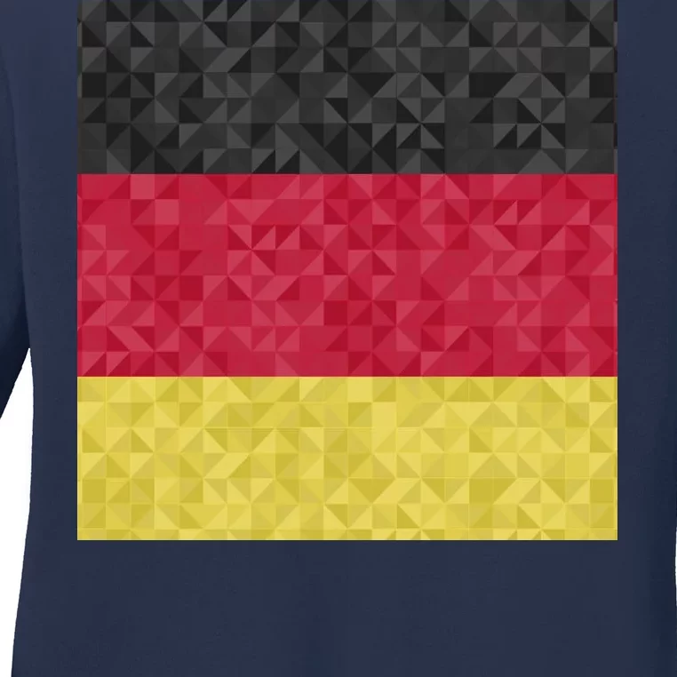 Flag Of Germany Ladies Long Sleeve Shirt