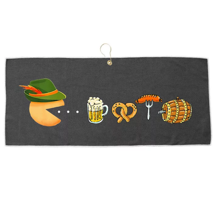 Funny Oktoberfest Gamer Beer Festival Large Microfiber Waffle Golf Towel