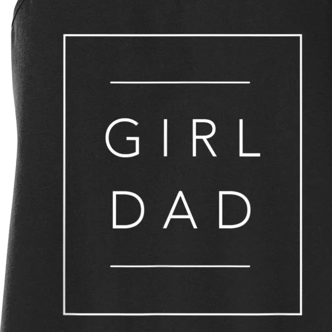 Father Of Girls , Proud New Girl Dad Women's Racerback Tank