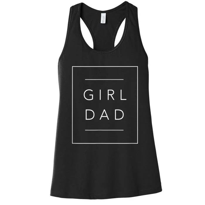 Father Of Girls , Proud New Girl Dad Women's Racerback Tank