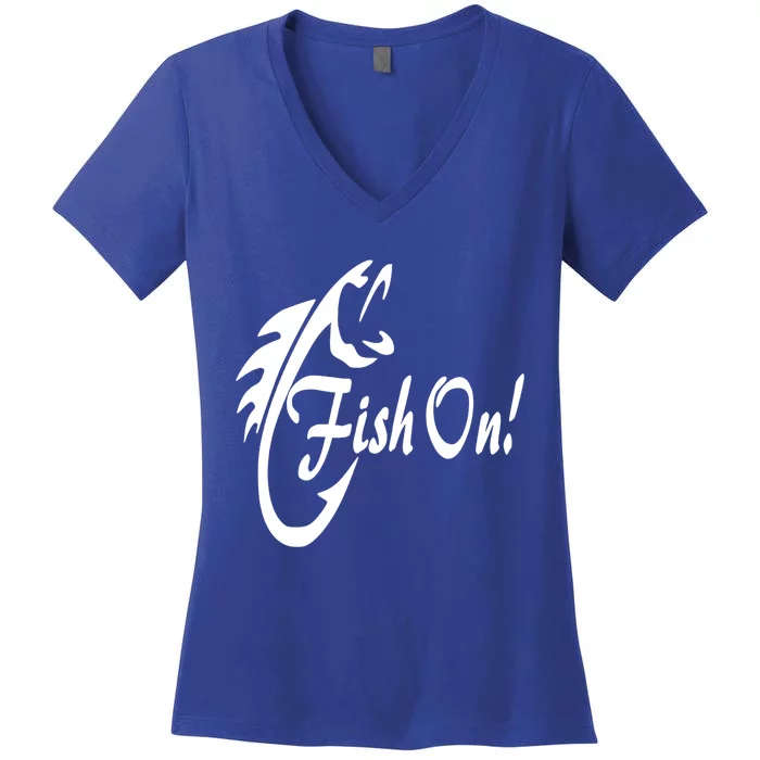 Fish On Gift Women's V-Neck T-Shirt