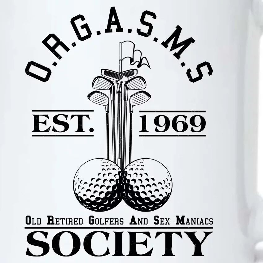 Funny ORGASMS Golf Society Est 1969 Black Color Changing Mug