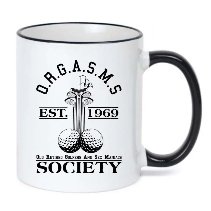 Funny ORGASMS Golf Society Est 1969 Black Color Changing Mug