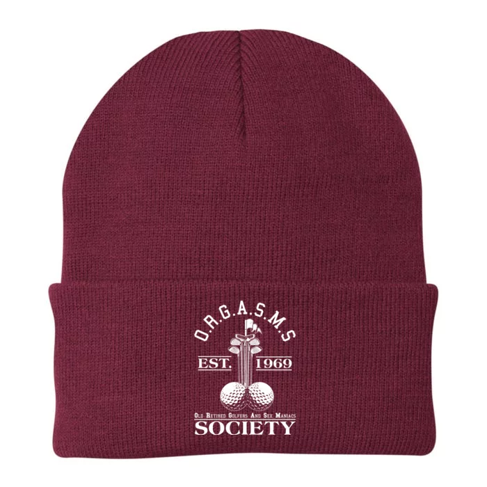 Funny ORGASMS Golf Society Est 1969 Knit Cap Winter Beanie